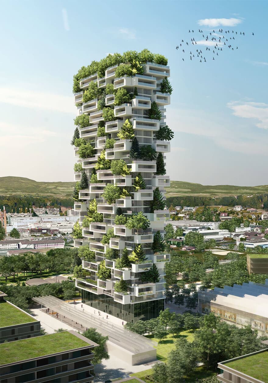 China’s First Vertical Forest will be Covered in Over 3,000 Plants