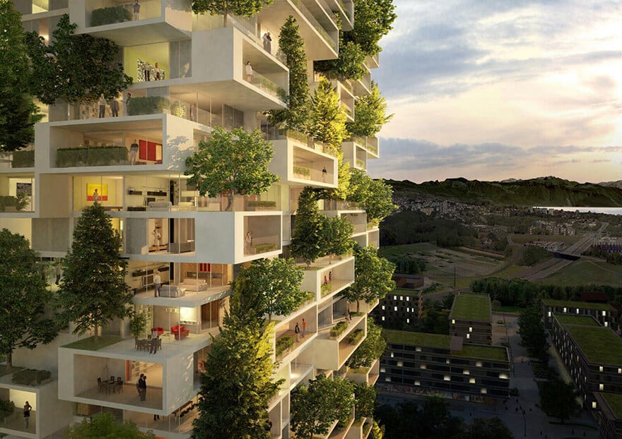 China’s First Vertical Forest will be Covered in Over 3,000 Plants