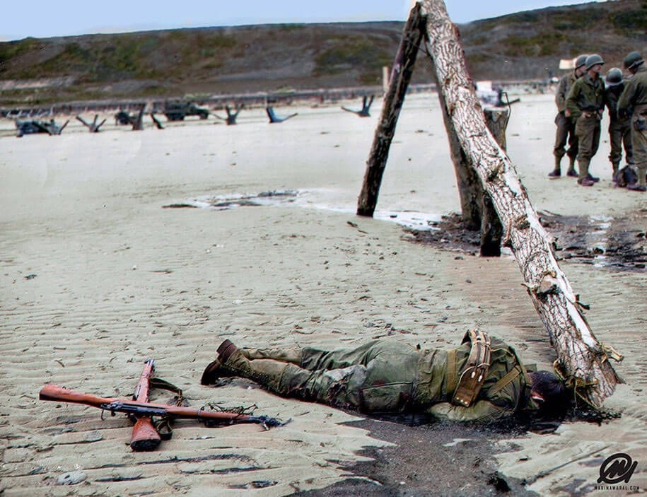 Artist Colorizes Rare Photos Of The Brutal D-Day Battle On Its 73rd  Anniversary