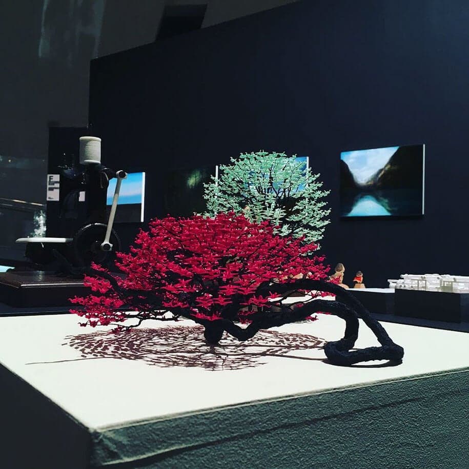 Extraordinary Bonsai Trees Created From 1000s Of Tiny Origami Cranes By Naoki Onogawa