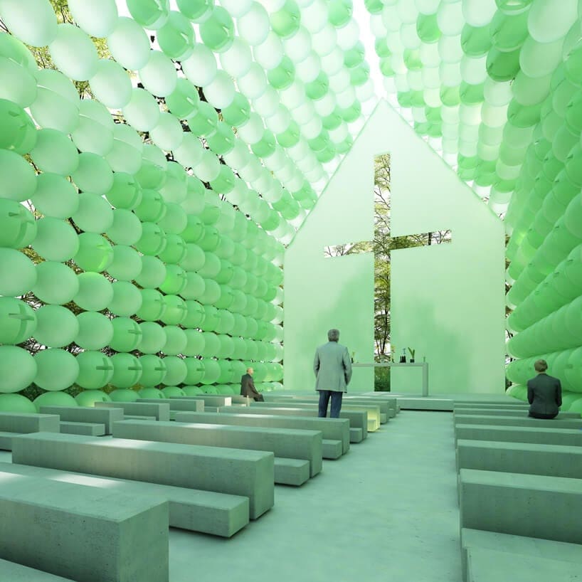 A French Architect Created A Green Chapel Of Spheres That Can Be ...