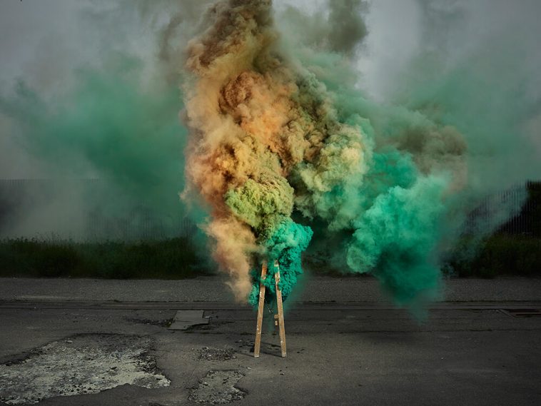 Photographer Ken Hermann Captures The Colorful Clouds of Smoke Emerging from Industrial Environment