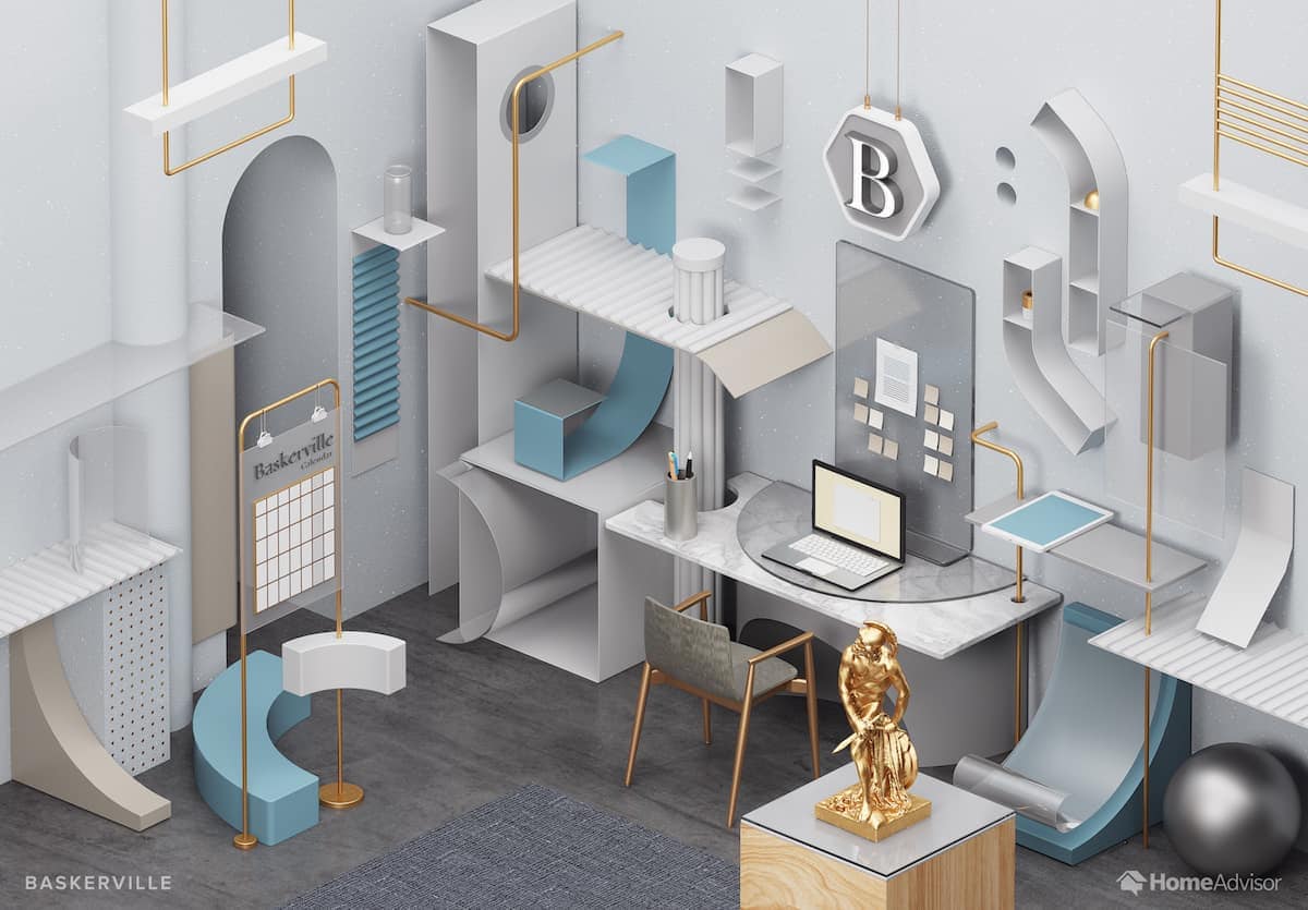 7 Home Office Designs Inspired By Classic Fonts
