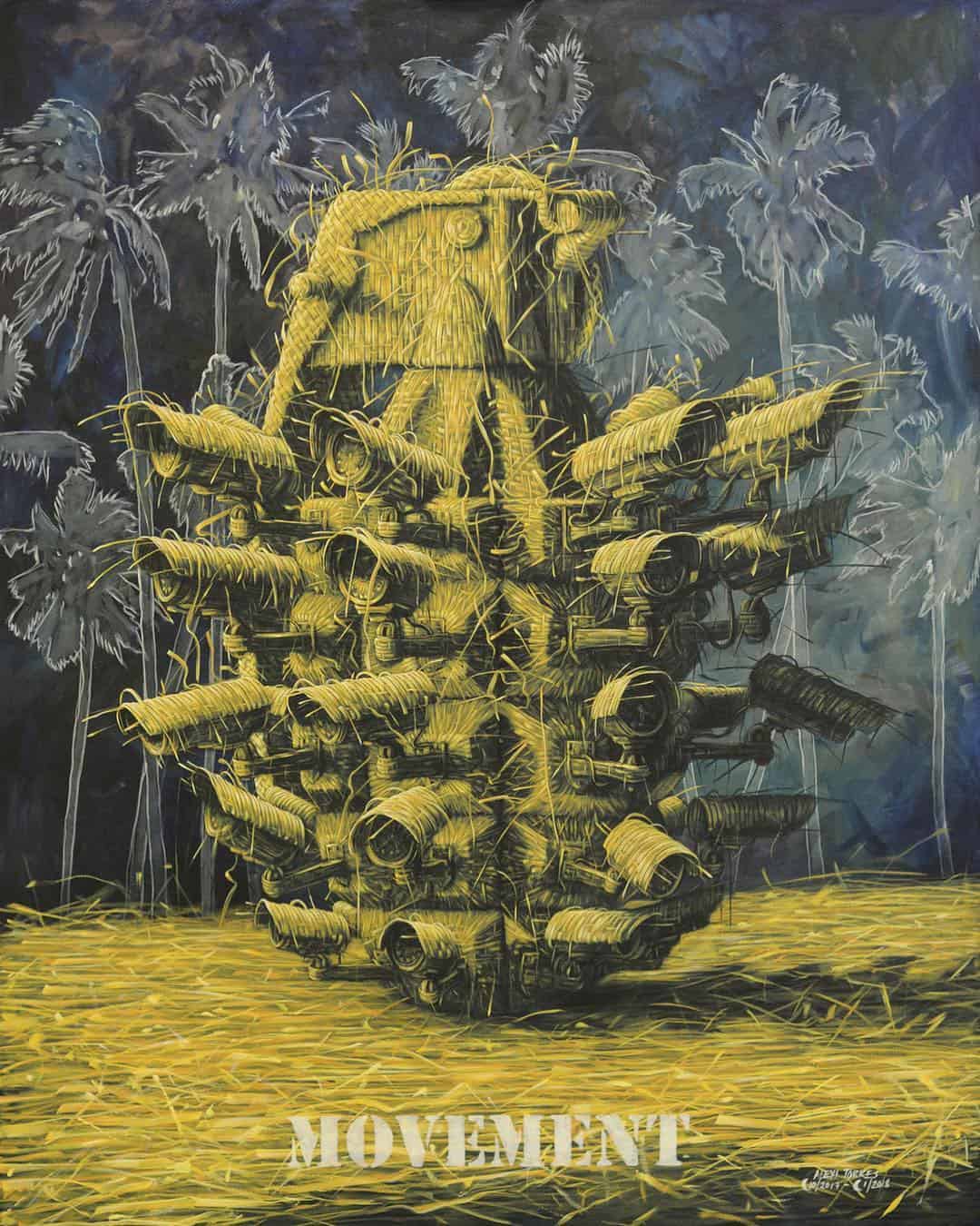An Artist Shows The Connection Between Man And Nature Using His Weaving Style