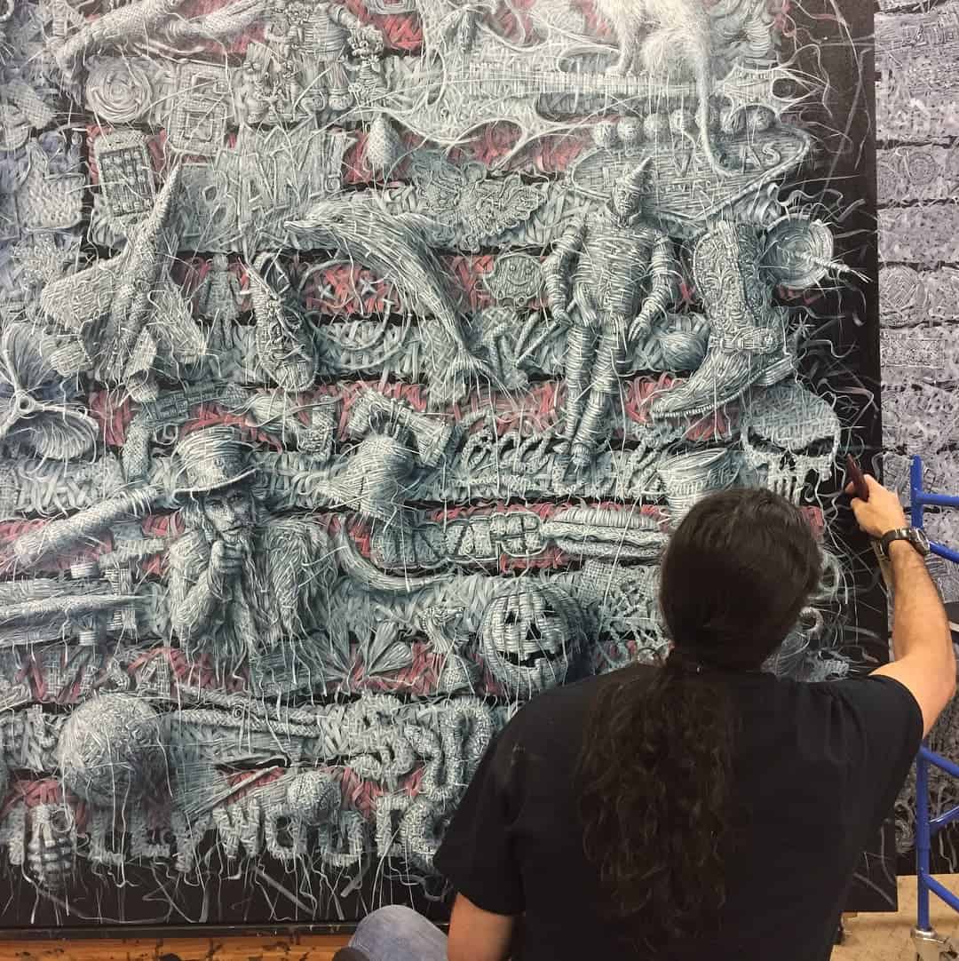 An Artist Shows The Connection Between Man And Nature Using His Weaving Style