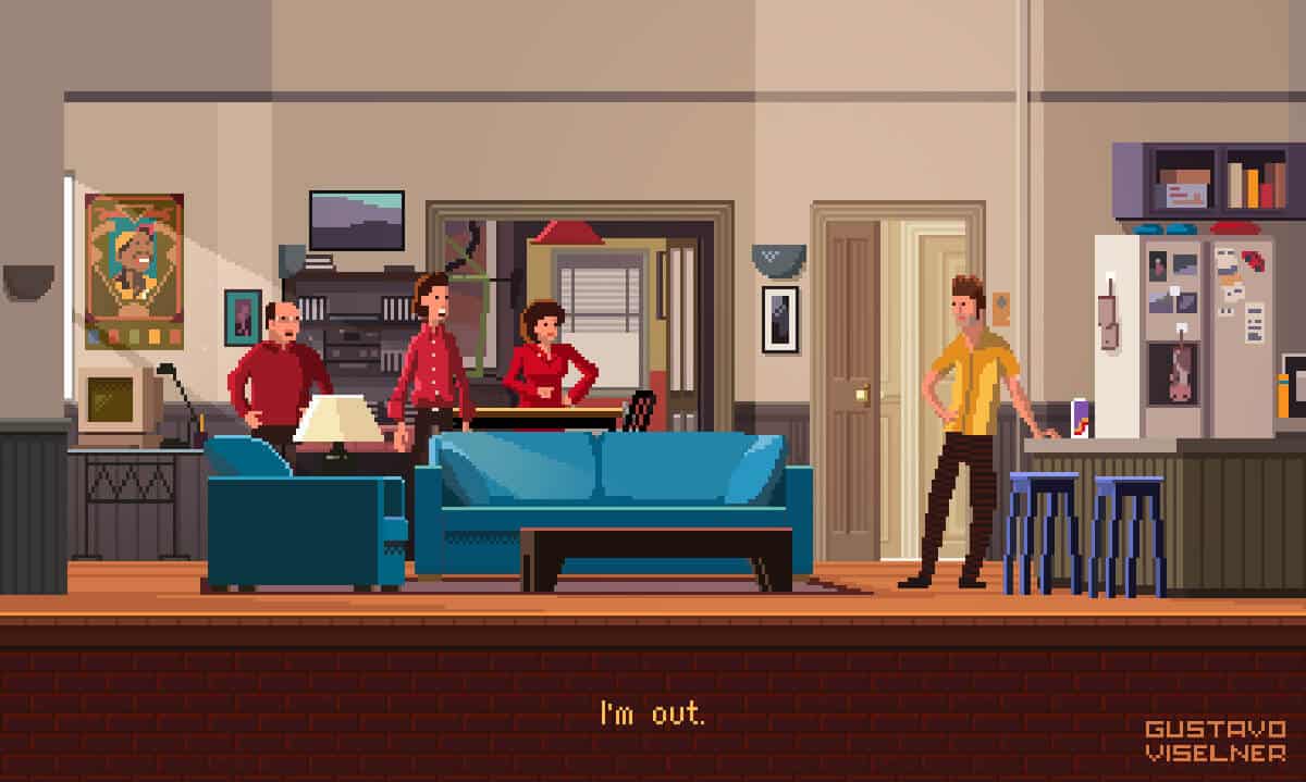 Pixelated Scenes Of Popular TV Shows Drawn By Gustavo Viselner