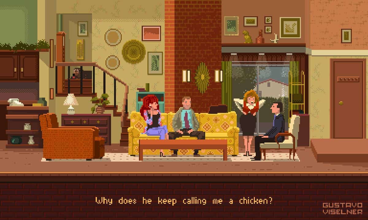 Pixelated Scenes Of Popular TV Shows Drawn By Gustavo Viselner