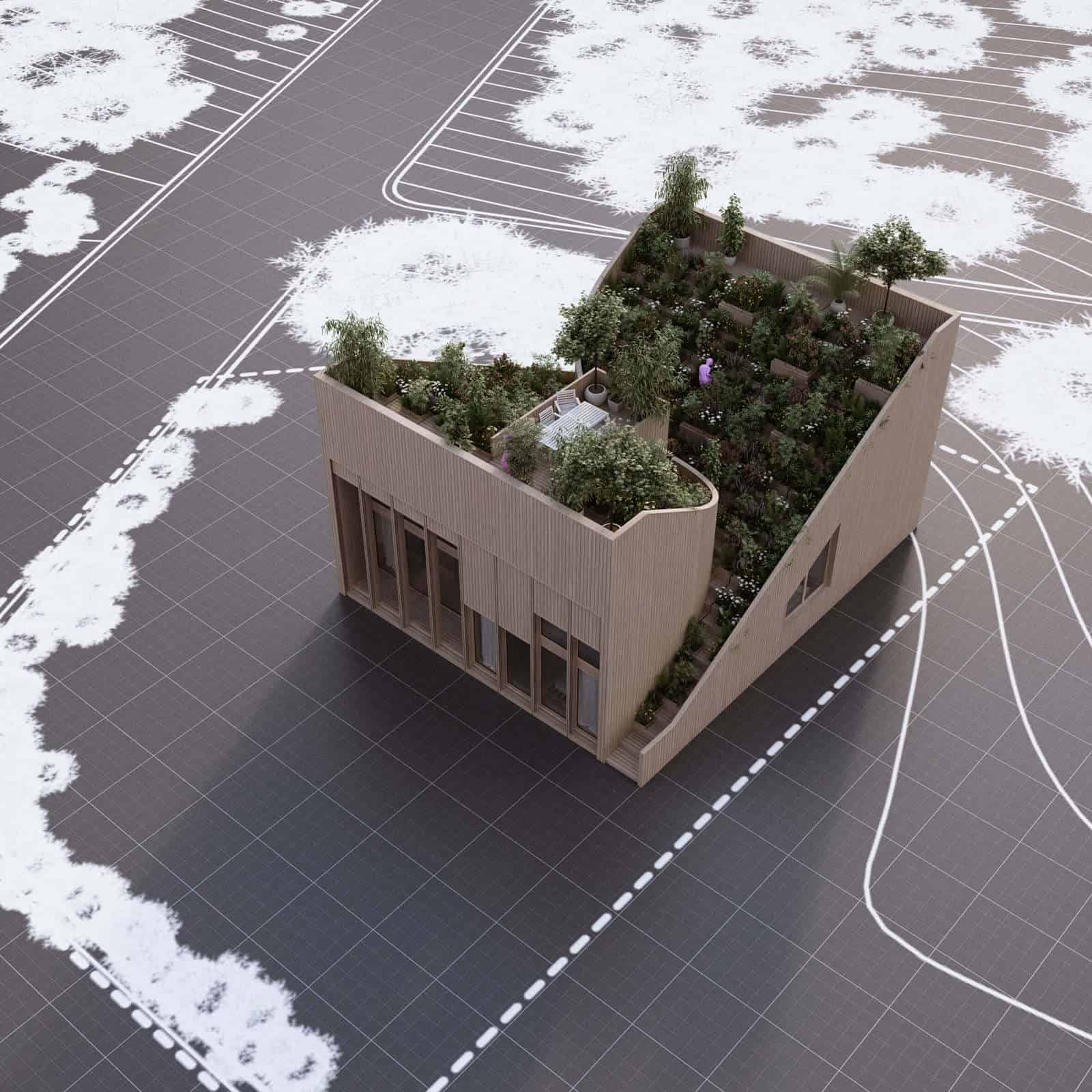 Self-Sustaining Yin & Yang House Let's Owners to Grow Food on Its Terraced Roof