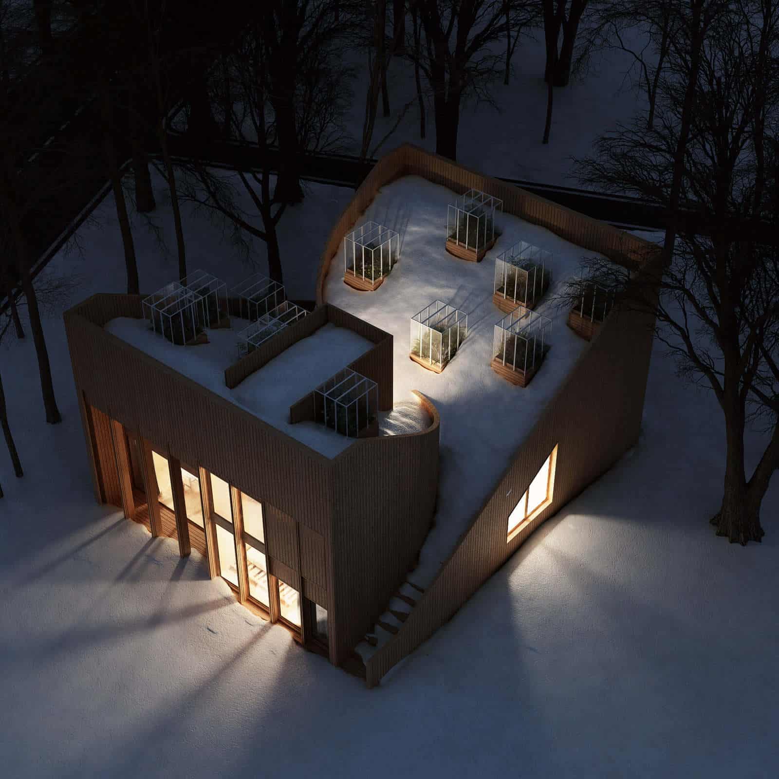 Self-Sustaining Yin & Yang House Let's Owners to Grow Food on Its Terraced Roof