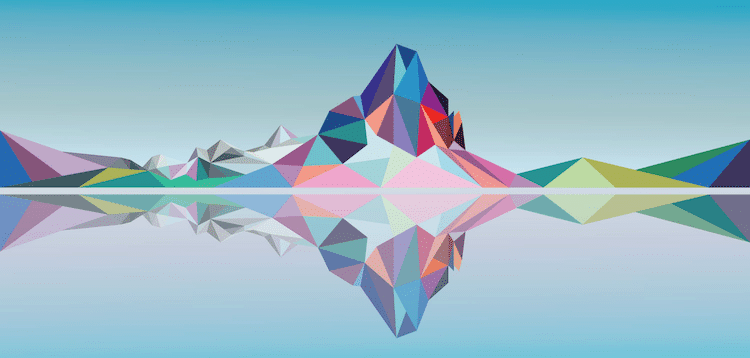 An Artist Reimagines the Vibrant Beauty of Canadian Mountains as Low-Poly Art