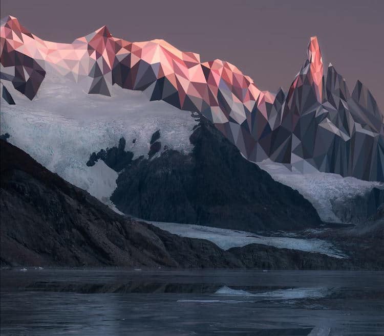 An Artist Reimagines the Vibrant Beauty of Canadian Mountains as Low-Poly Art