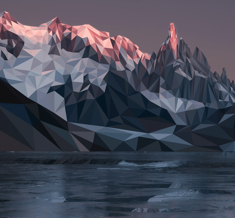 An Artist Reimagines the Vibrant Beauty of Canadian Mountains as Low-Poly Art