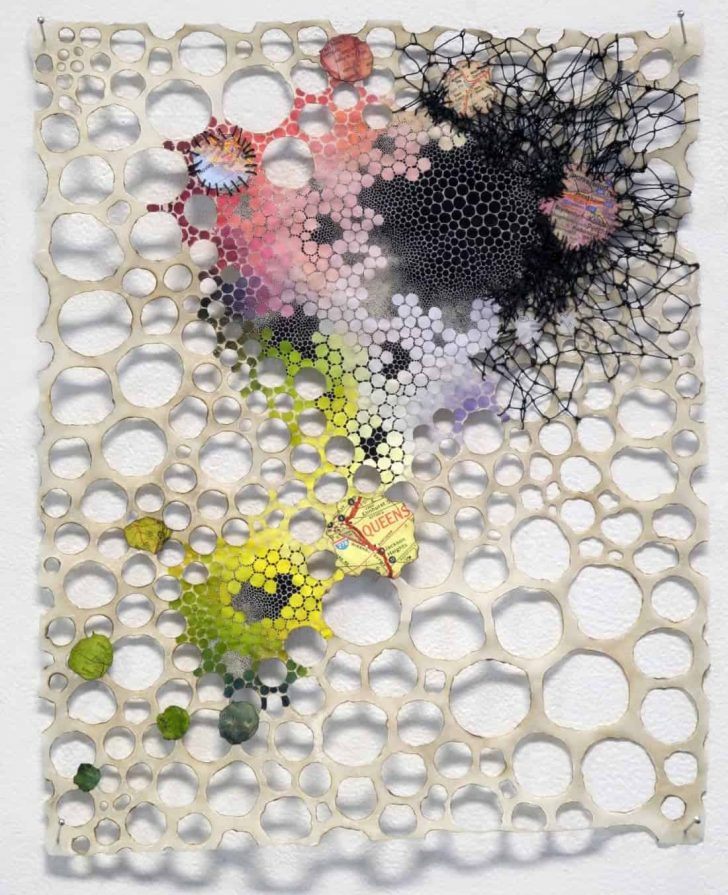 Colorful Tapestries Created From Burned, Threaded And Decorated Paper ...