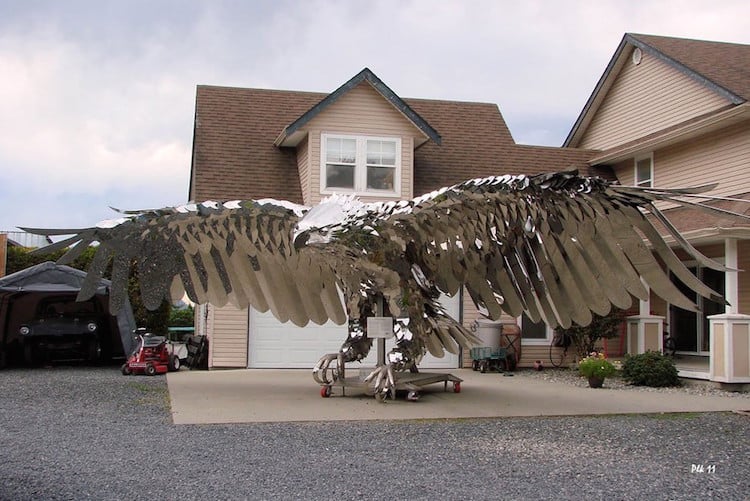 An Artist Creates Gigantic Mirror-Polished Sculptures From Stainless Steel