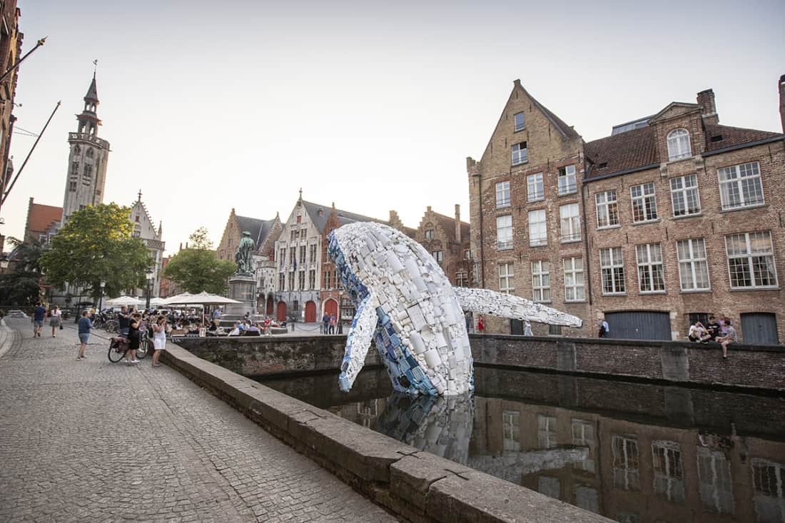 Giant 12-Meter Sculpture of Whale Created from a Plastic Waste found in the Pacific Ocean