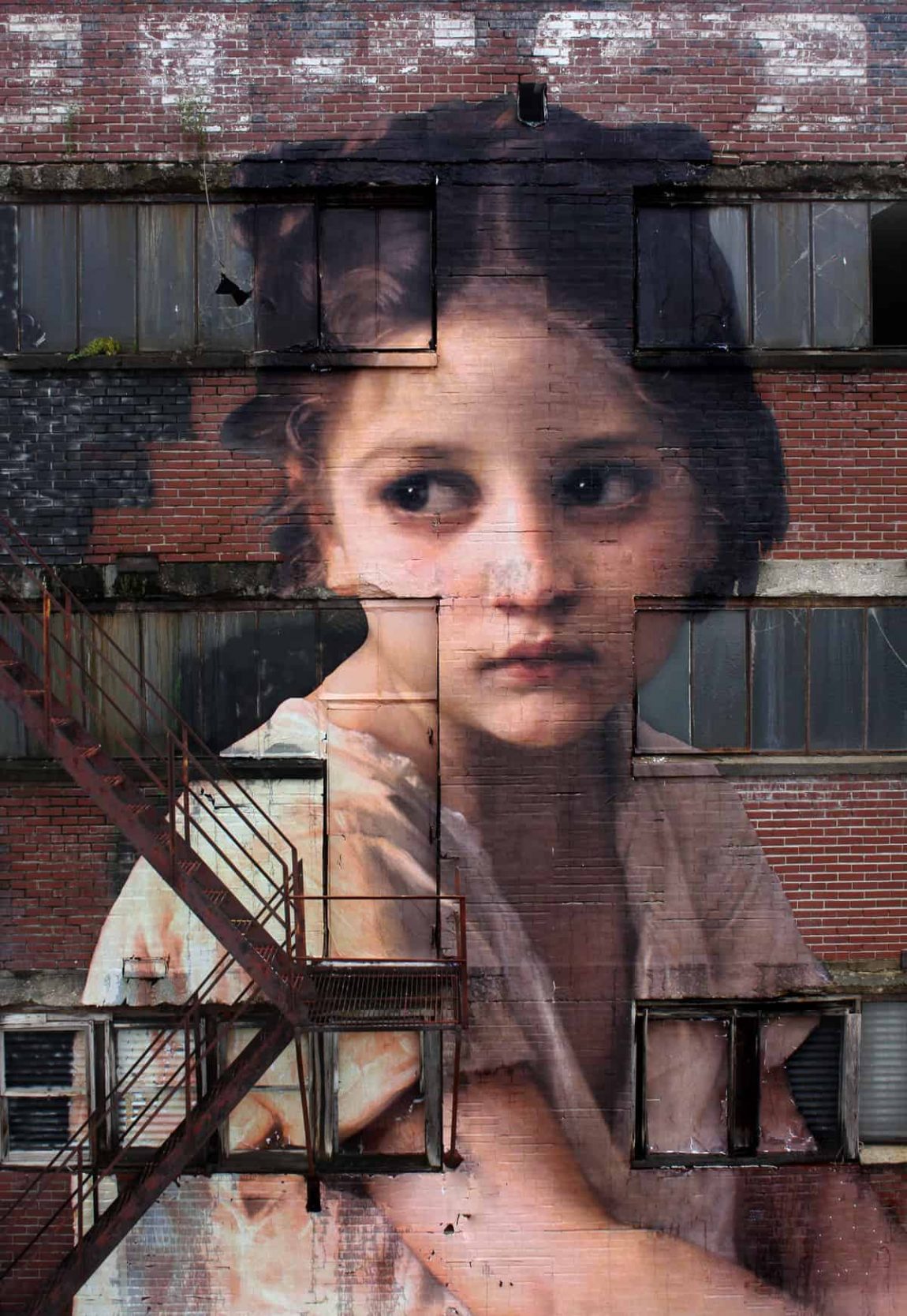 Julien De Casabianca' New Mural Of Melancholic Girl Appeared In Memphi ...