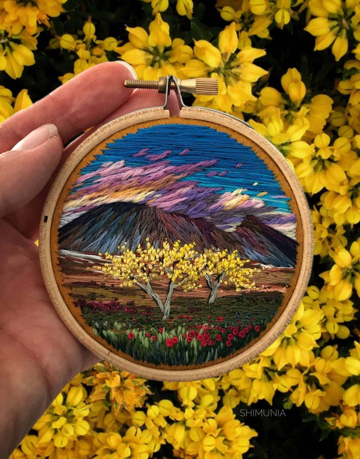 Landscape Embroidery Motifs by Vera Shimunia