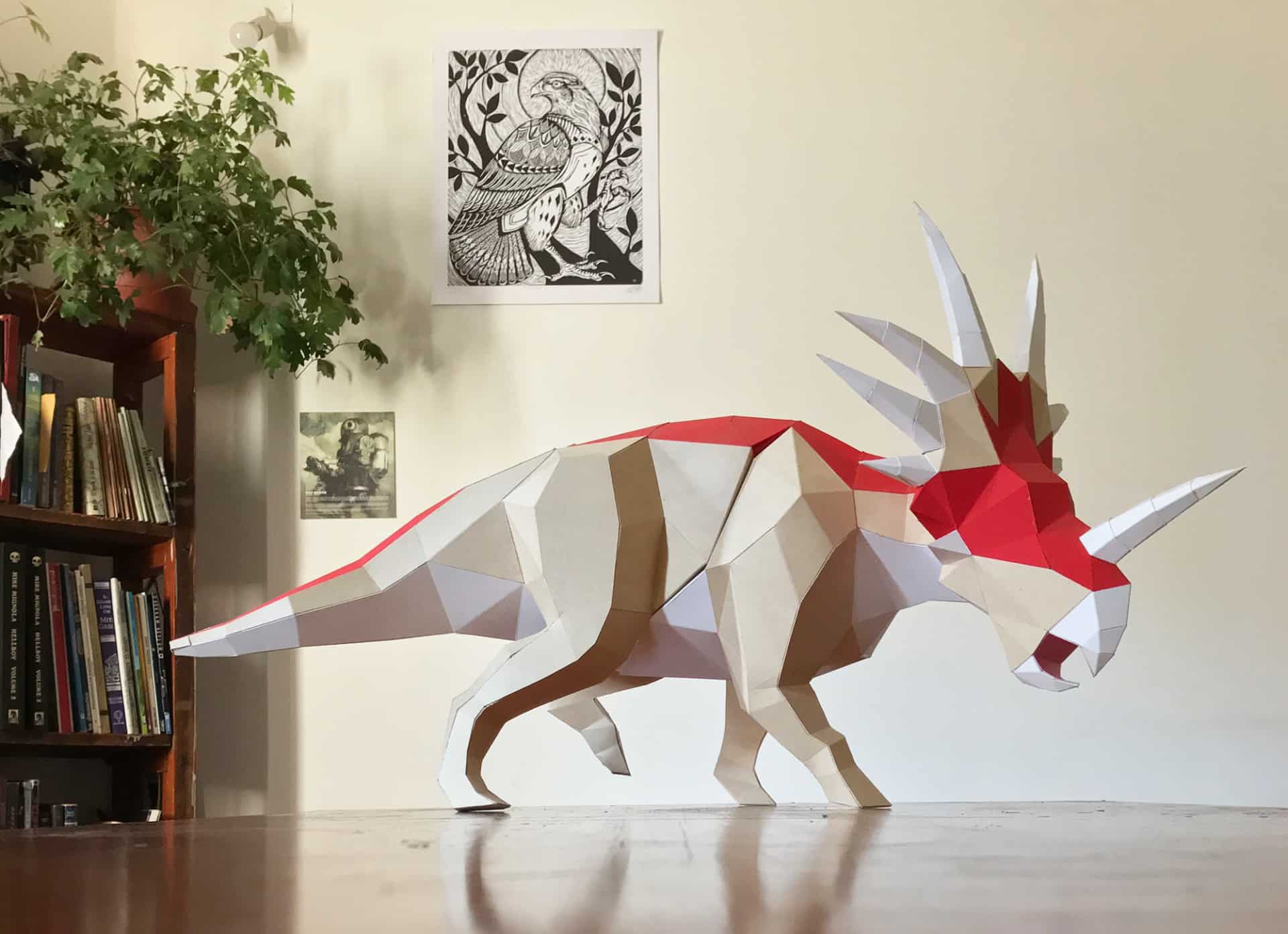 Seba Naranjo Designs And Builds 3D Handcut Paper Models Of Dinosaurs