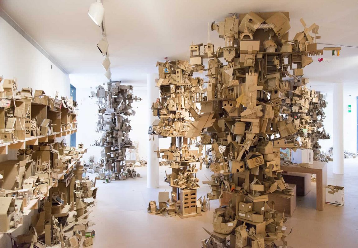 Isabel and Alfredo Aquizilan Create These Enormous Cardboard Installations
