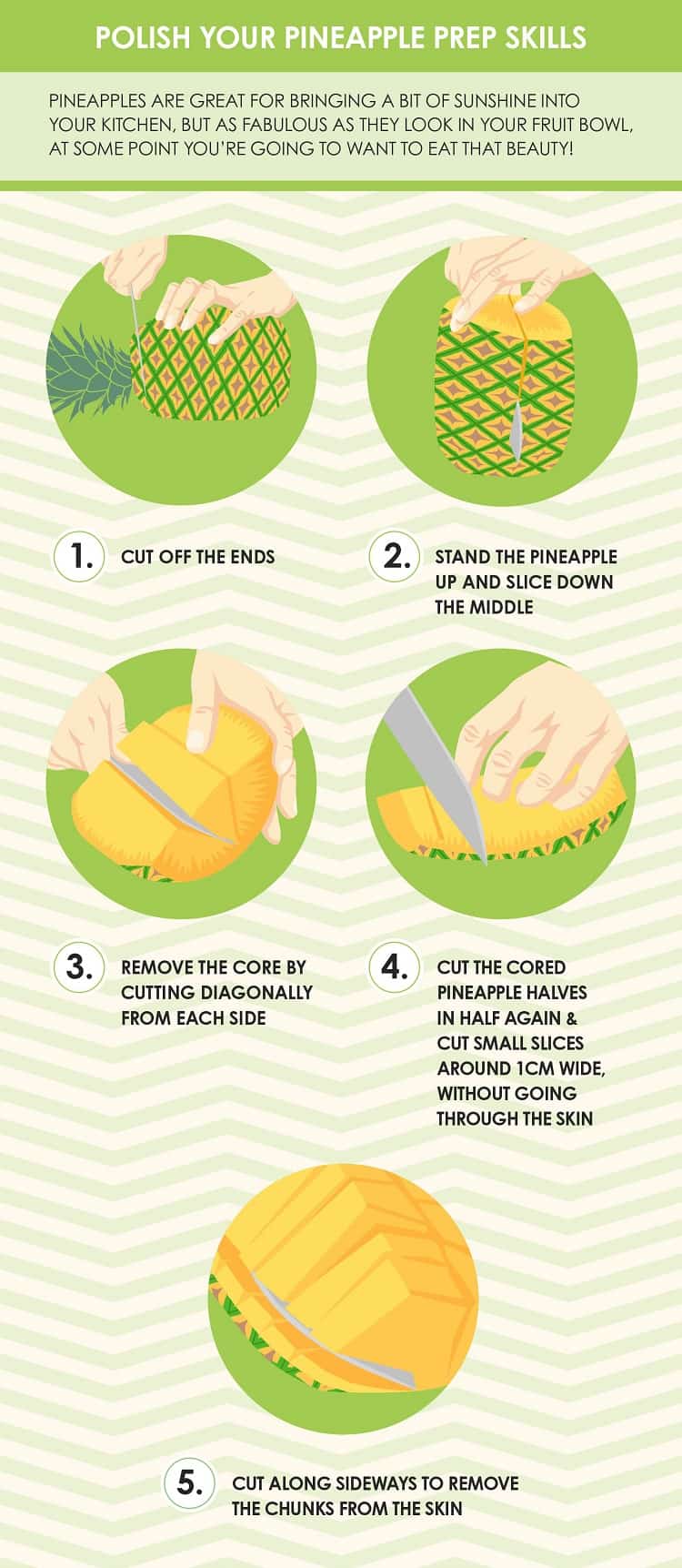 5 chop pineapple