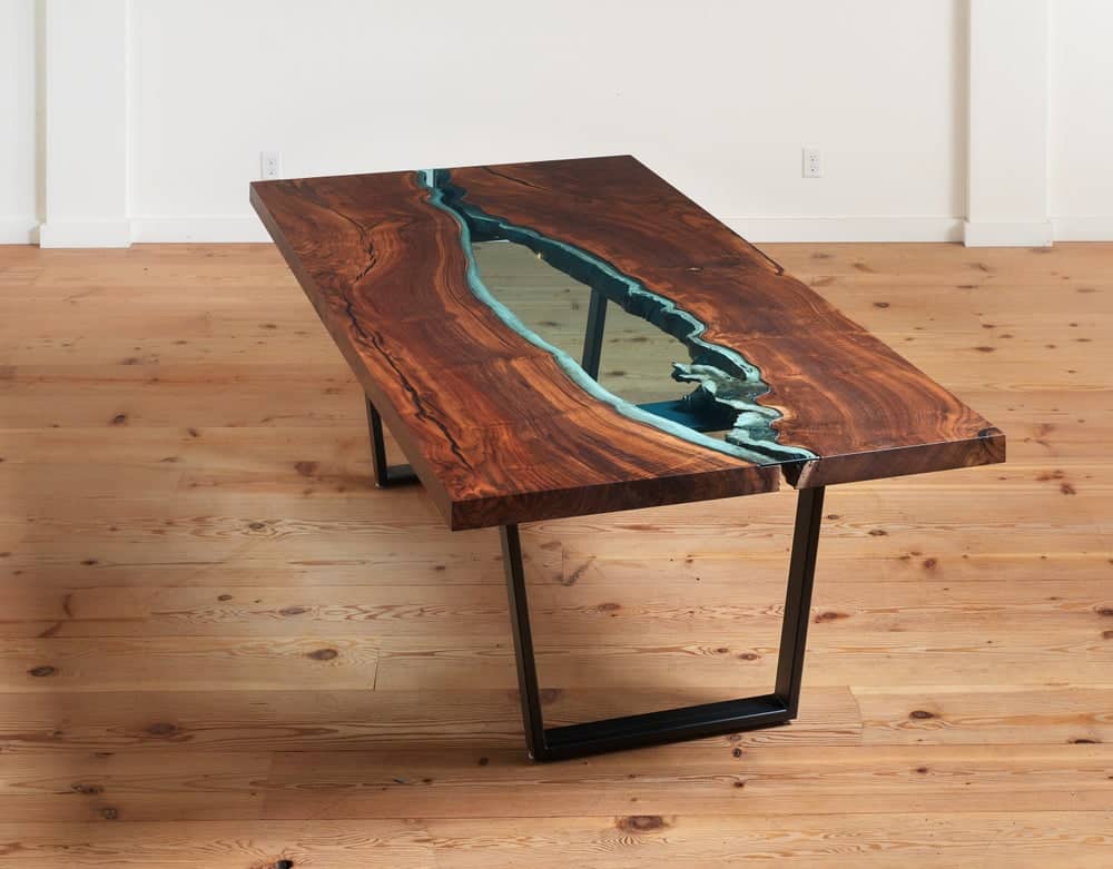 Greg Klassen creates unusual furniture with a combination of glass and wood