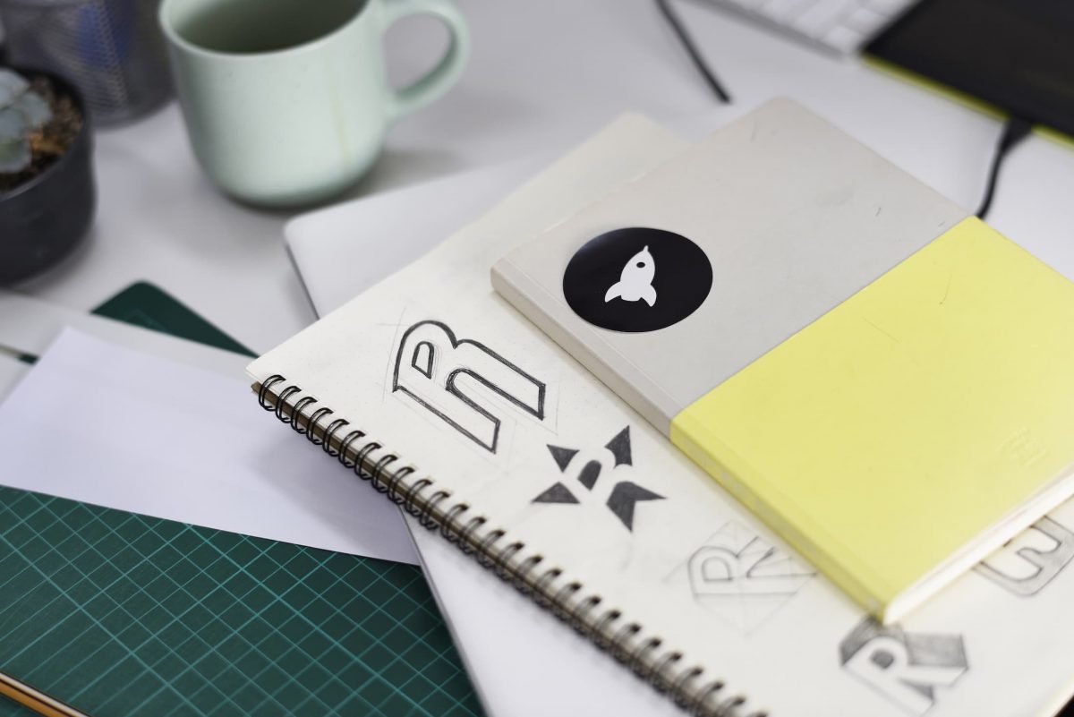 notebook with brand logo creative design ideas PKN67G7