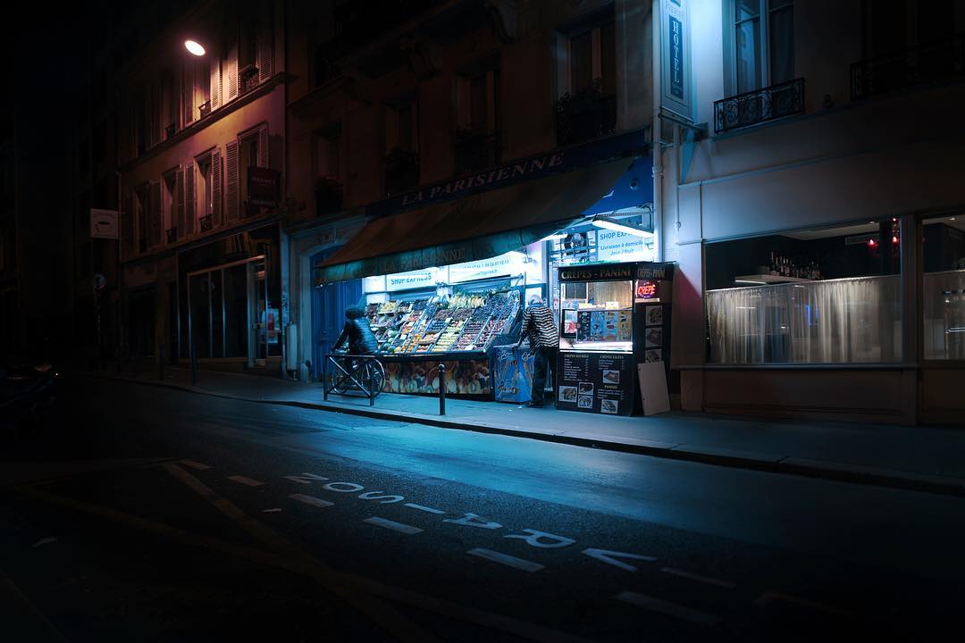 Photographer Axel Corjon takes photos of large metropolitan cities at night