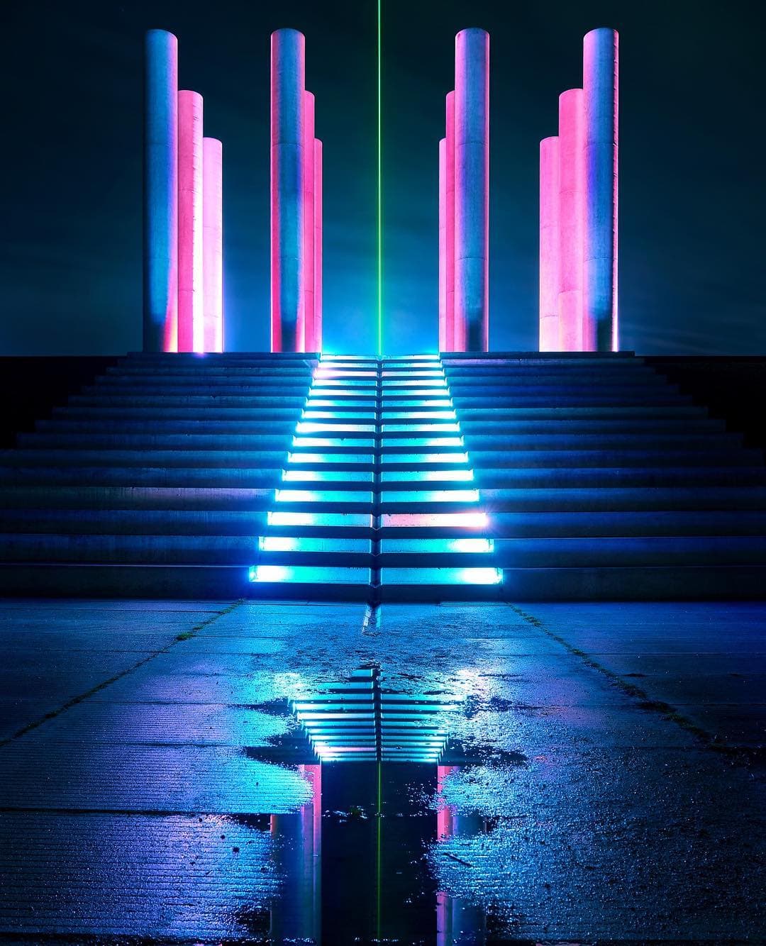 Photographer Axel Corjon takes photos of large metropolitan cities at night