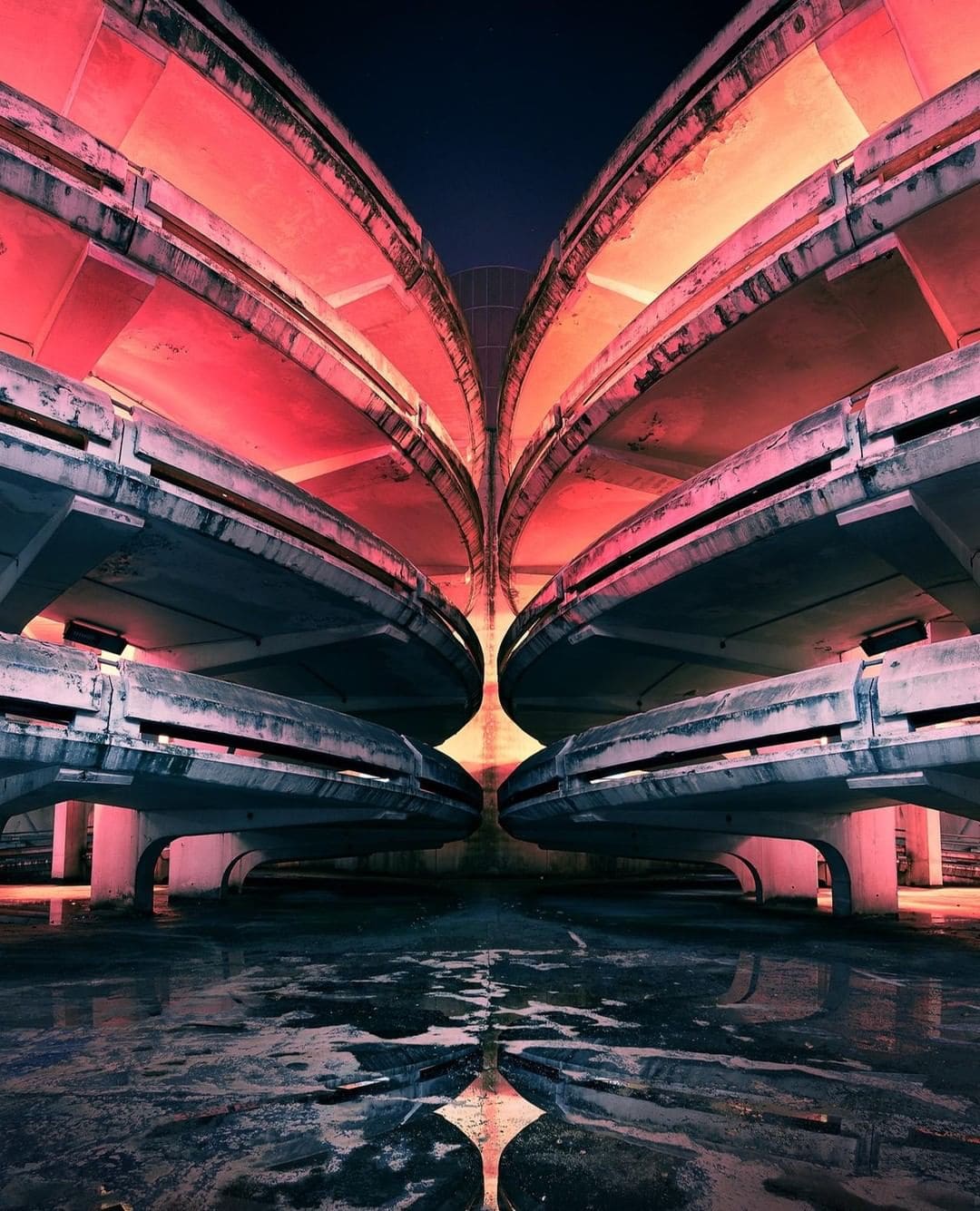 Photographer Axel Corjon takes photos of large metropolitan cities at night
