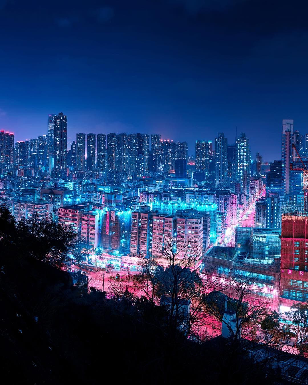 Photographer Axel Corjon takes photos of large metropolitan cities at night