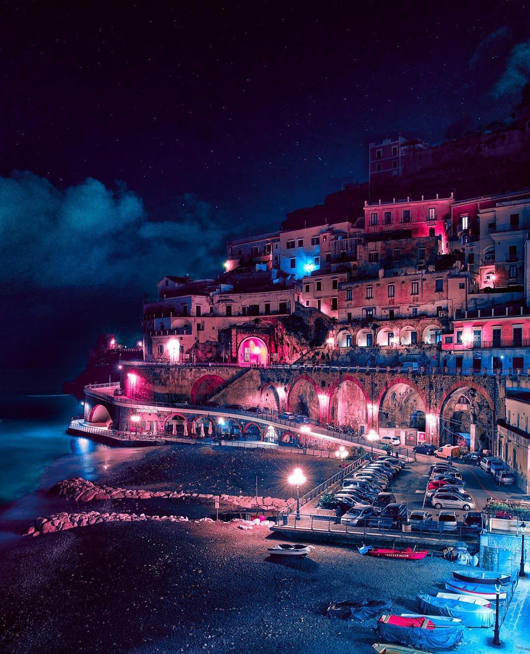 Photographer Axel Corjon takes photos of large metropolitan cities at night