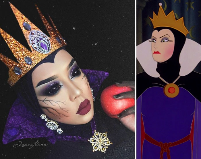 The make-up artist uses her hijab to turn into Pop Culture characters