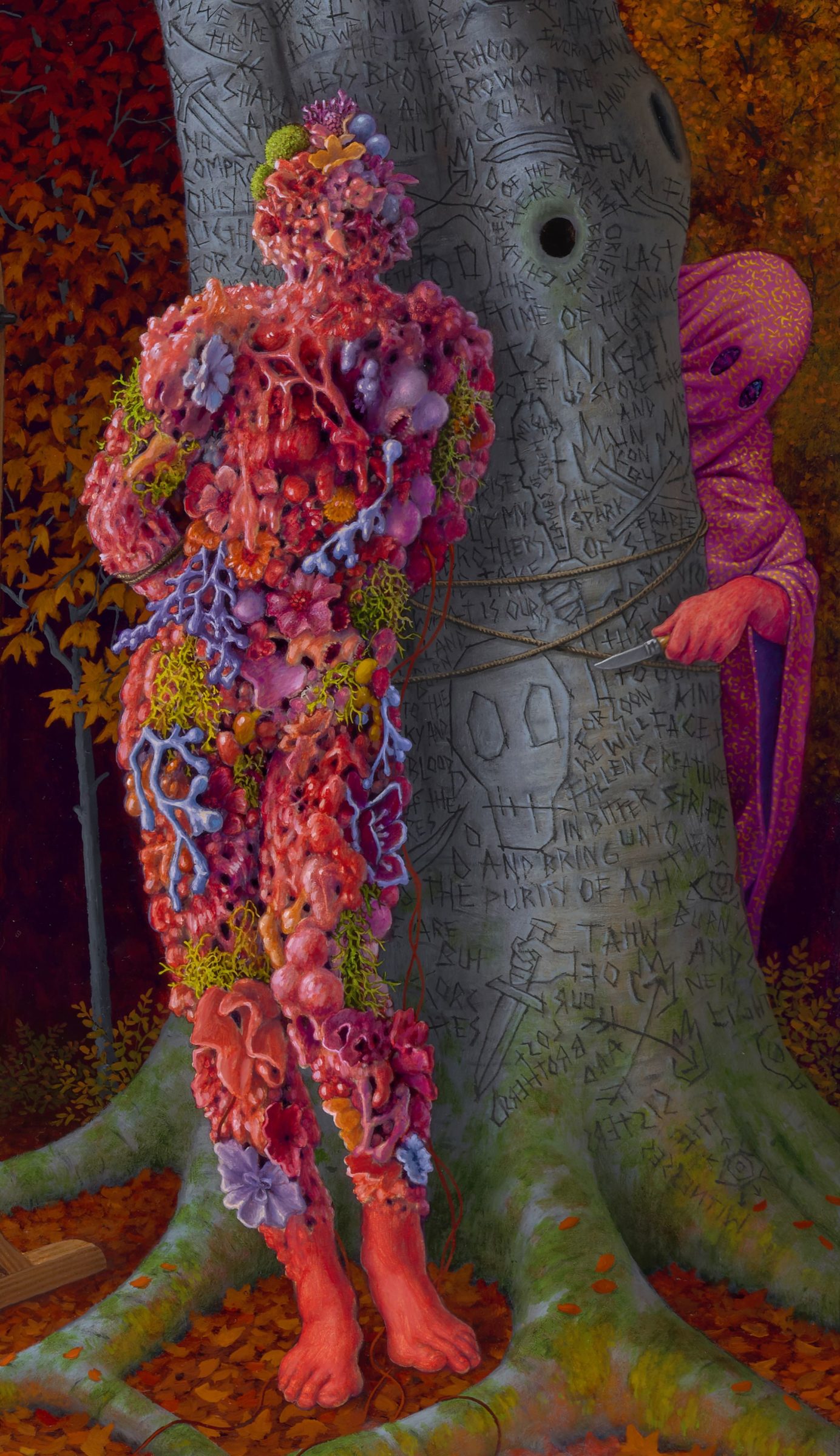 Mythical creatures taking over the world: oil paintings by Adrian Cox