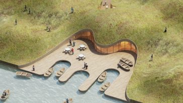 madam architecture hexia architects ginkgo swan lake park fishermans warf designboom 01