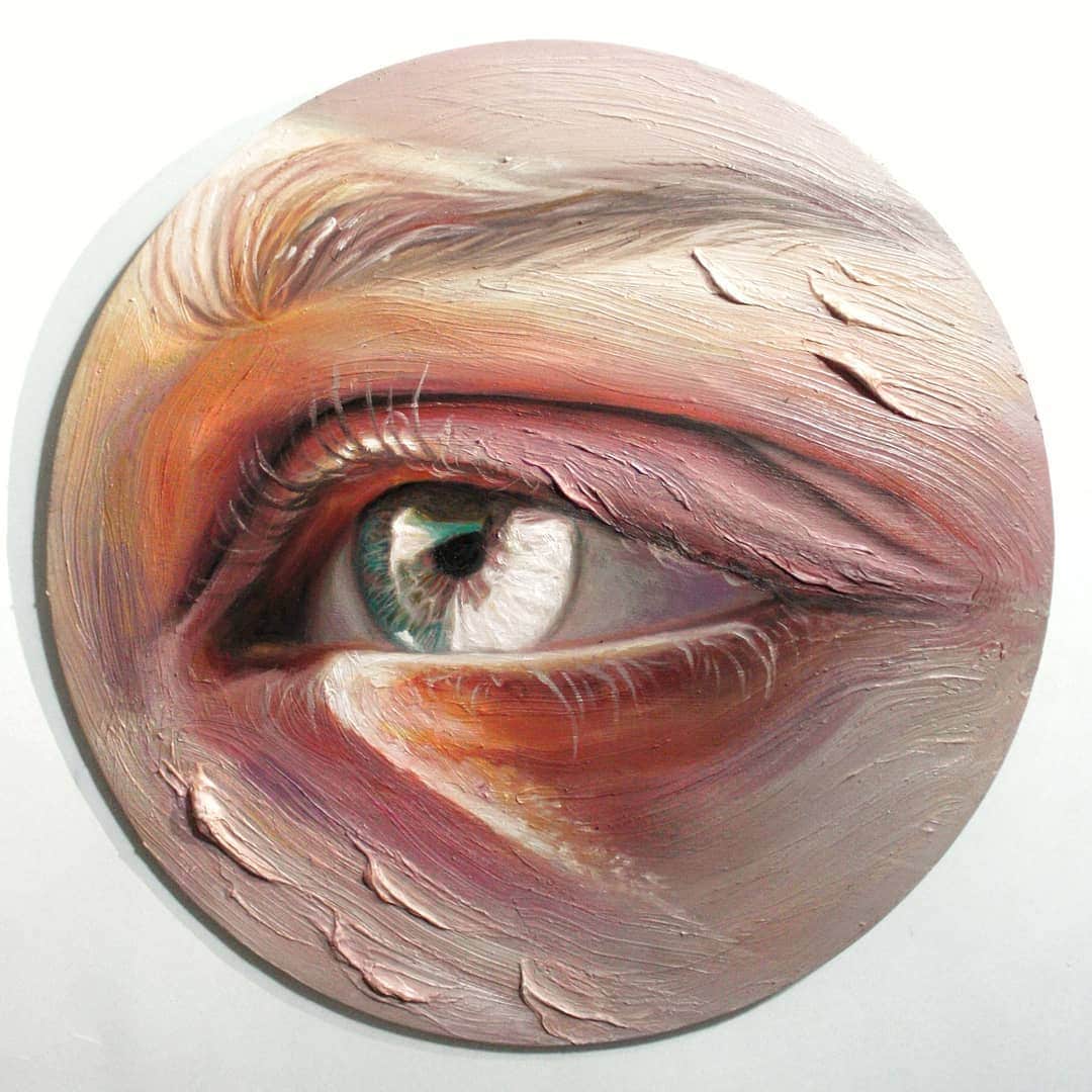 From the palm of your hand - emotional intensity expressed on eye paintings