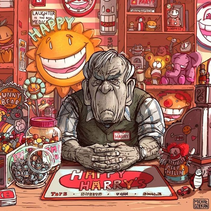 A society that we live in - dark illustrations by Michal Dziekan