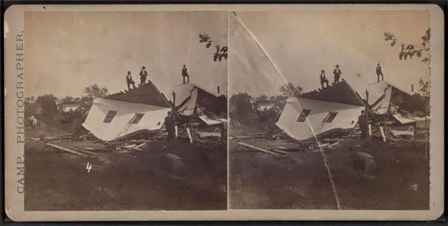 The deadliest tornado of 19th century captured on a photograph