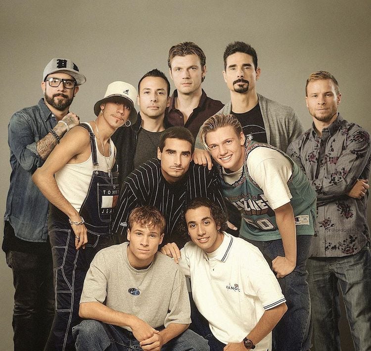 "Then and now" portraits of celebrities posing with their younger selves