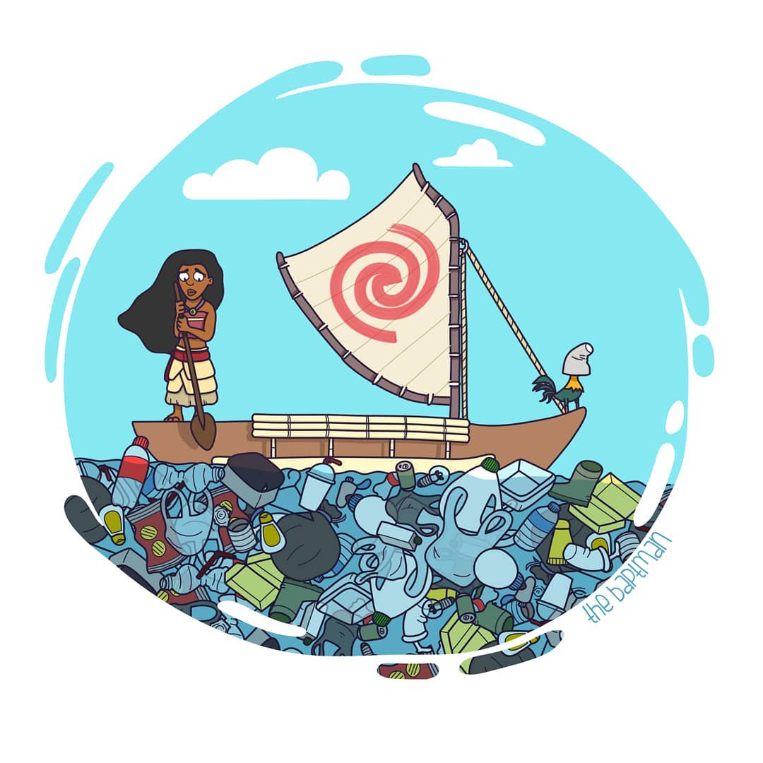 French artist carries a message on ecological disaster through Disney characters