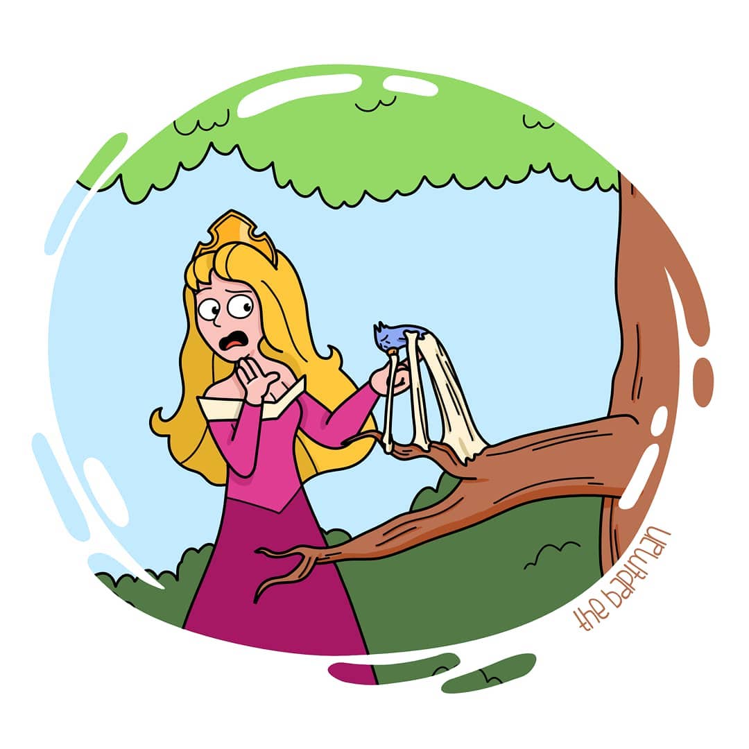 French artist carries a message on ecological disaster through Disney characters