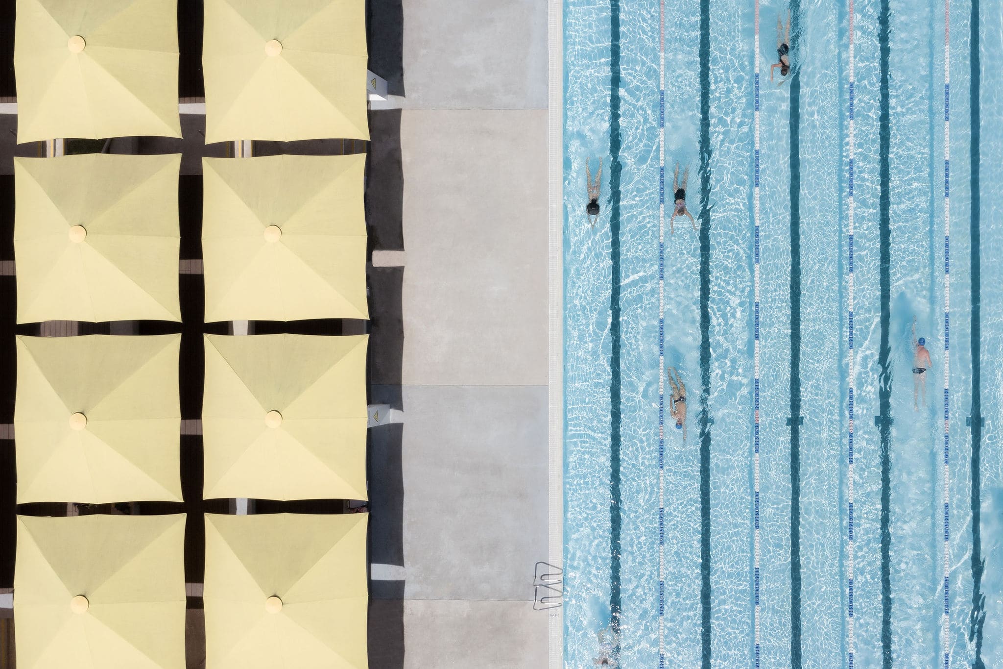 Swimming pools from a bird's eye view by Brad Walls