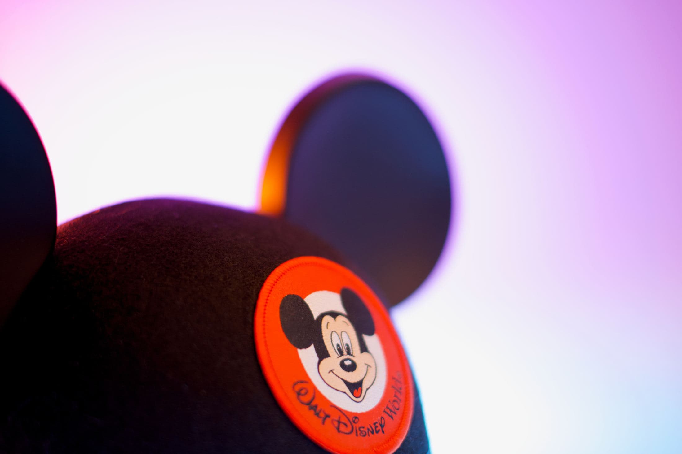 Walt Disney Pictures black and orange mickey mouse cap