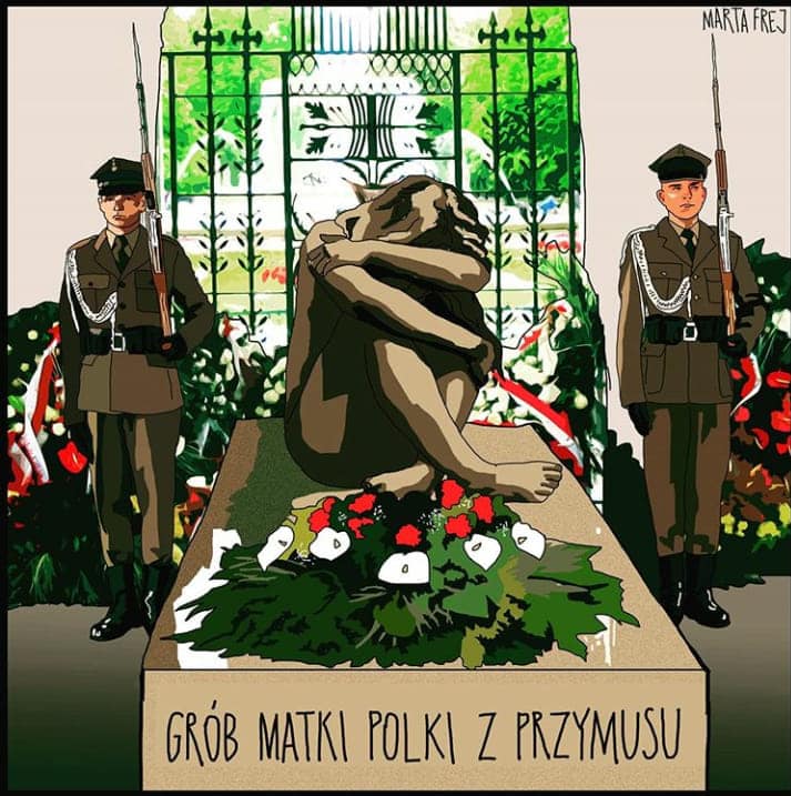 Polish graphic artists support the protests against the ban on abortion in Poland