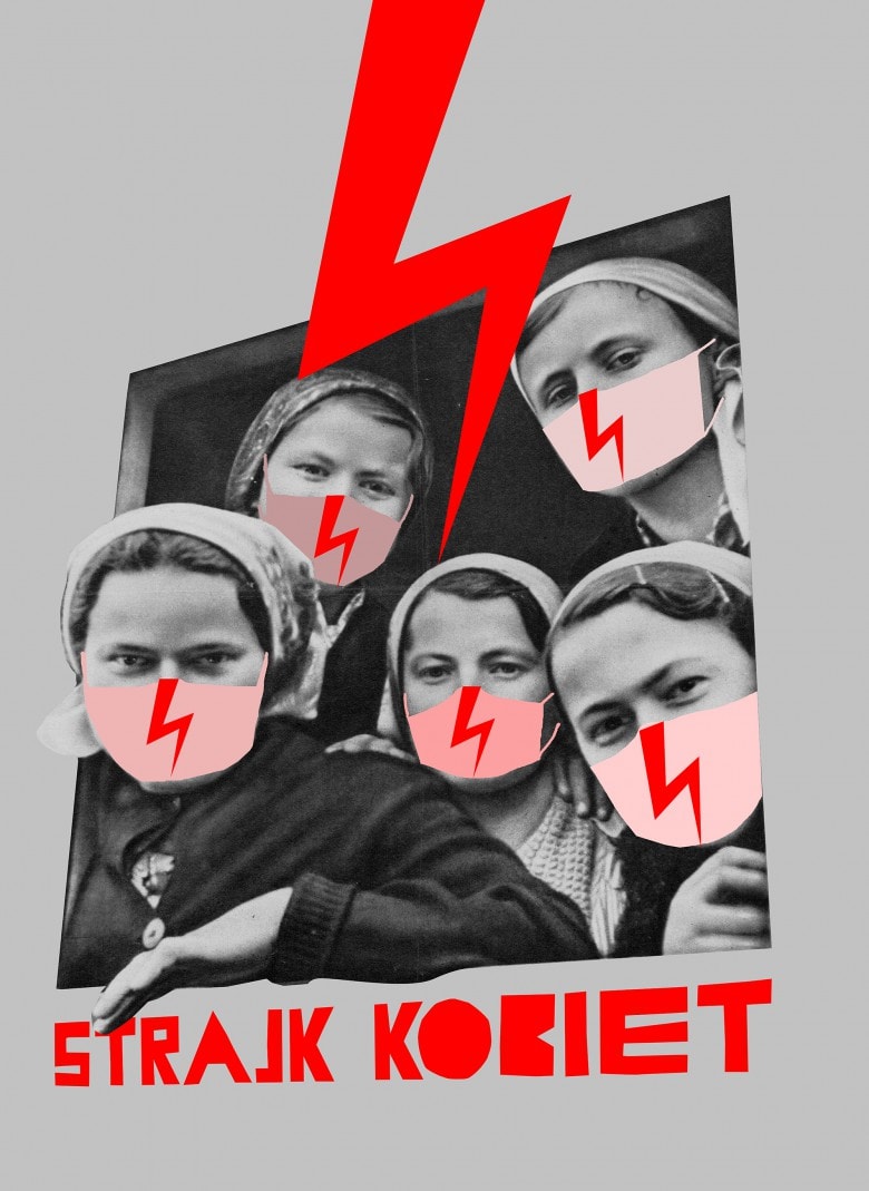 Polish graphic artists support the protests against the ban on abortion in Poland