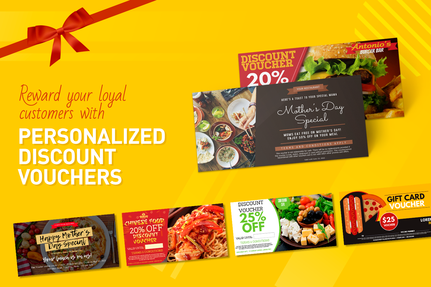 Reward your loyal customers with personalized discount vouchers