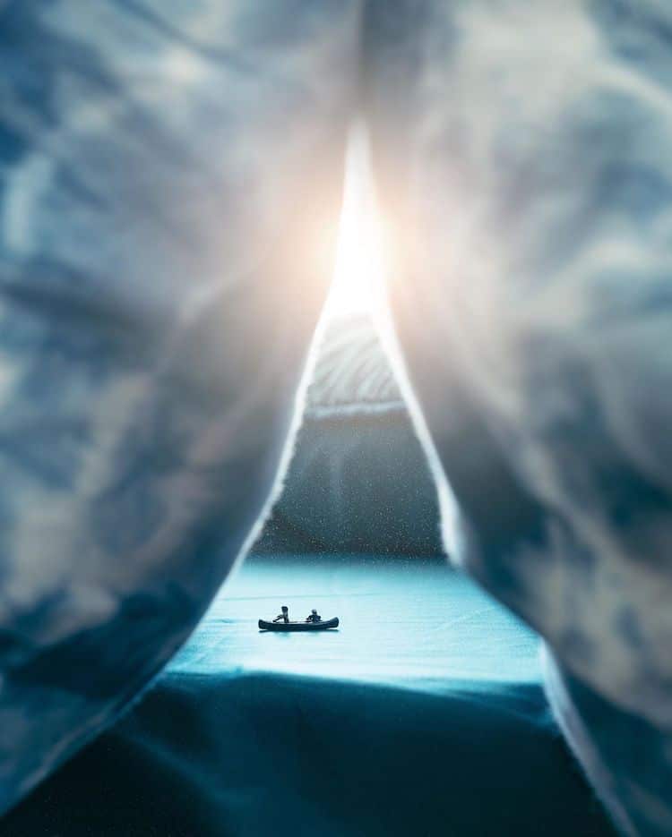 Photographer Erin Sullivan creates miniature outdoor scenes using household items