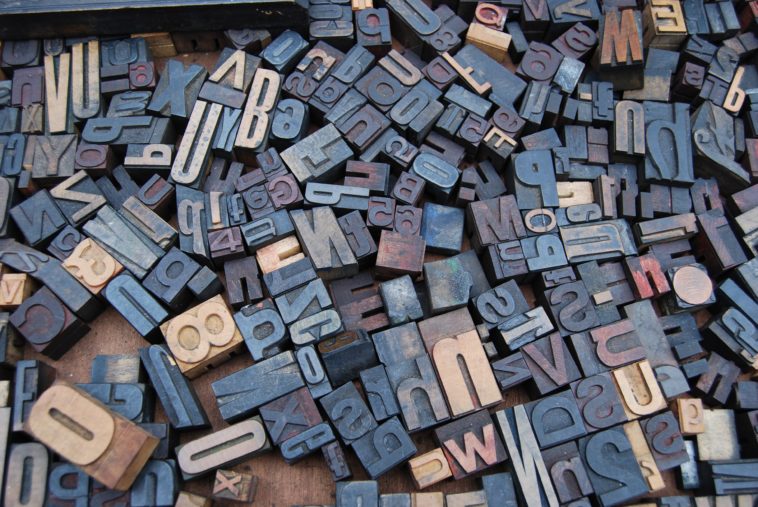 letter wood stamp lot