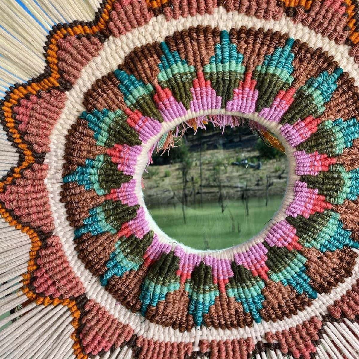 Artist Tammy Kanat creates large-scale woven wall hangings full of colors