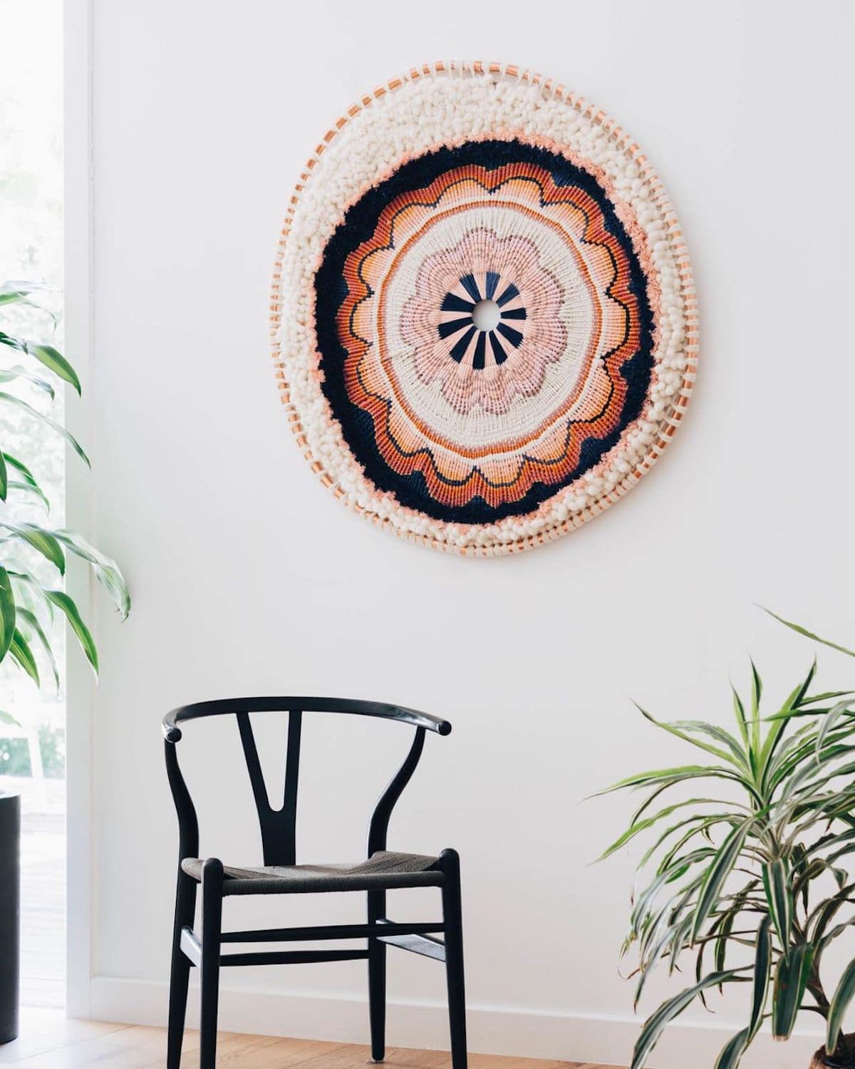 Artist Tammy Kanat creates large-scale woven wall hangings full of colors