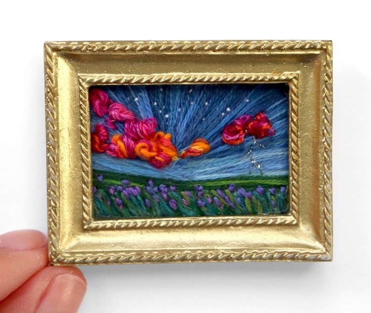 Miniature Landscapes Made from Thread: Carolina Torres' Embroidery Pieces